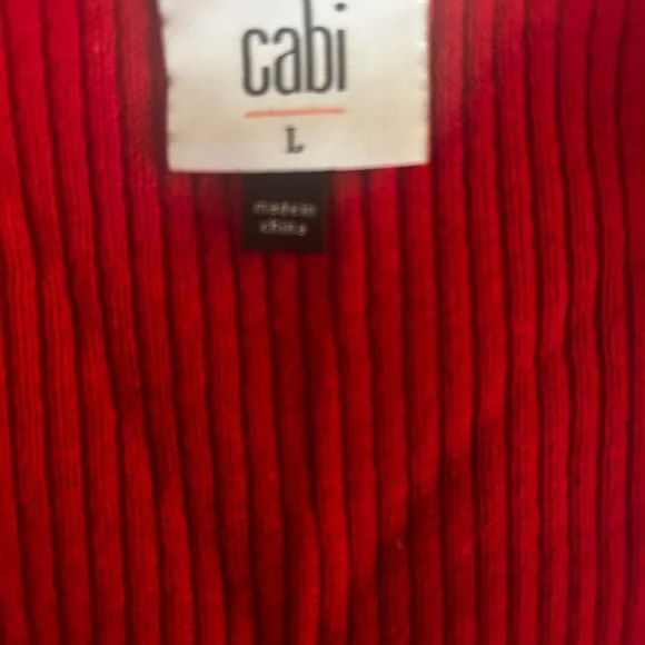 CAbi cabaret Red Cardigan Wrap Sweater with Bishop Sleeves - Picture 8 of 8
